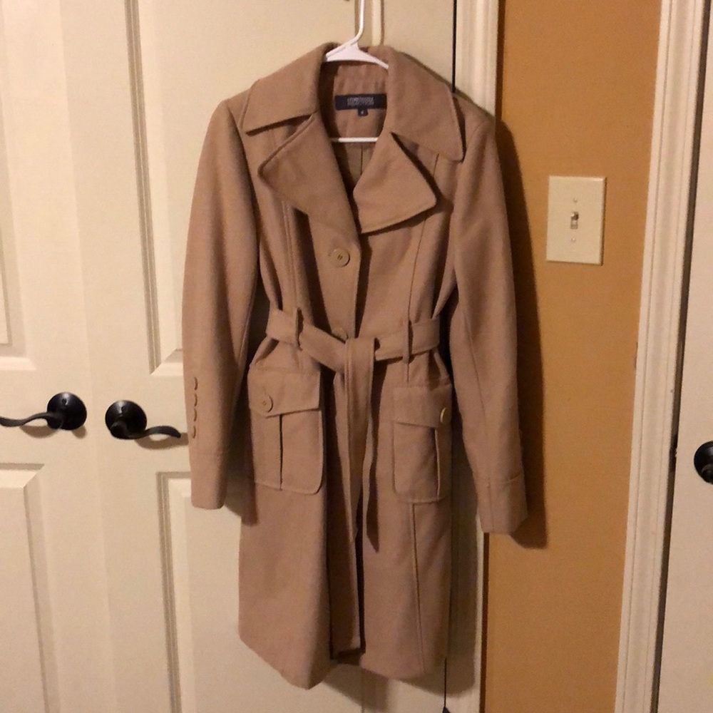 Tan trench coat